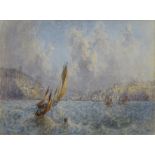 George Weatherill (British 1810-1890): Fishing Boats Returning to Whitby,
