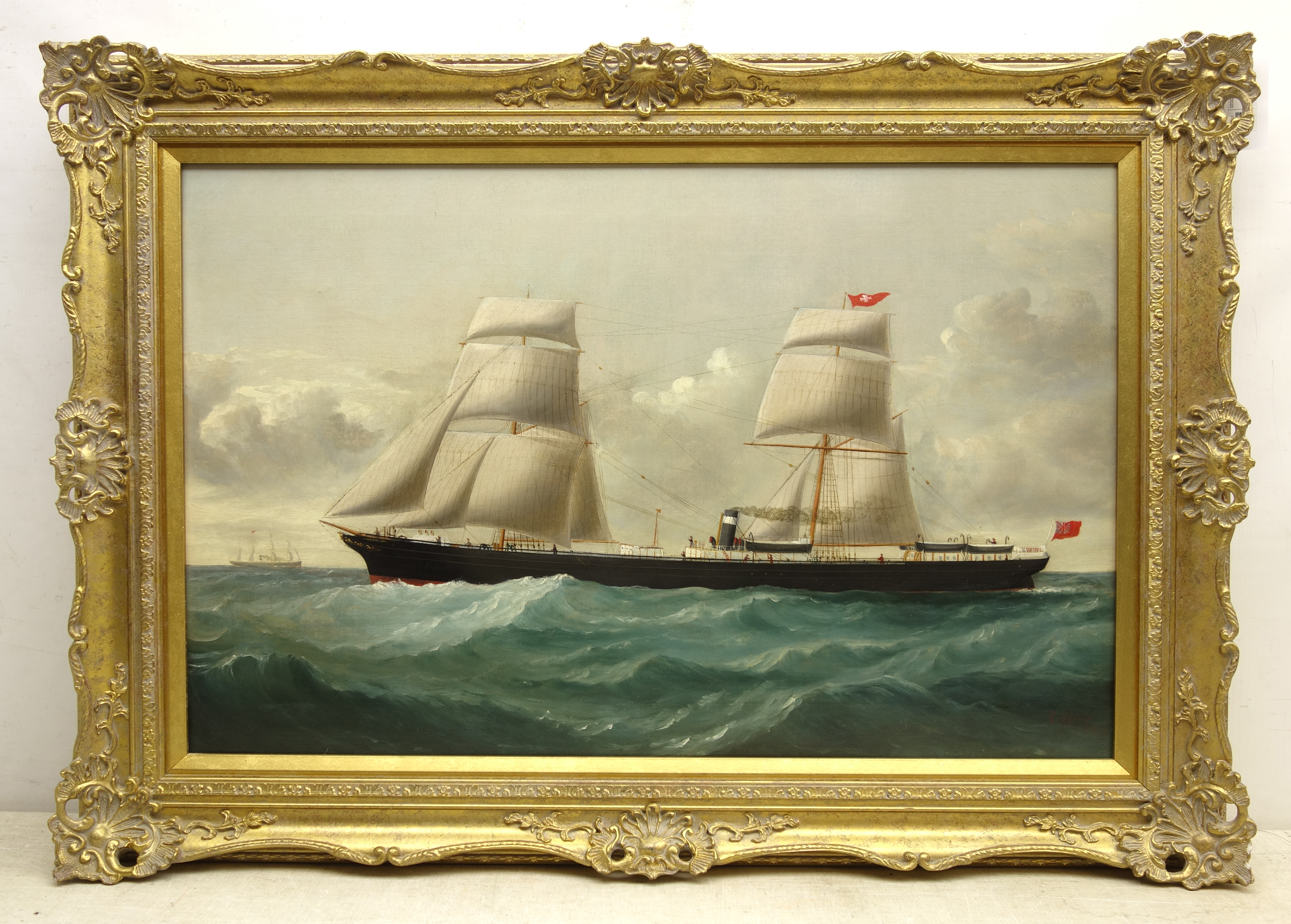 Charles Ogilvy (British 1832-1890): Steamship 'Isis' - Ship's Portrait, - Image 2 of 3