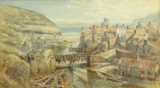 John C Syer (British 1844-1912): 'Staithes near Whitby',