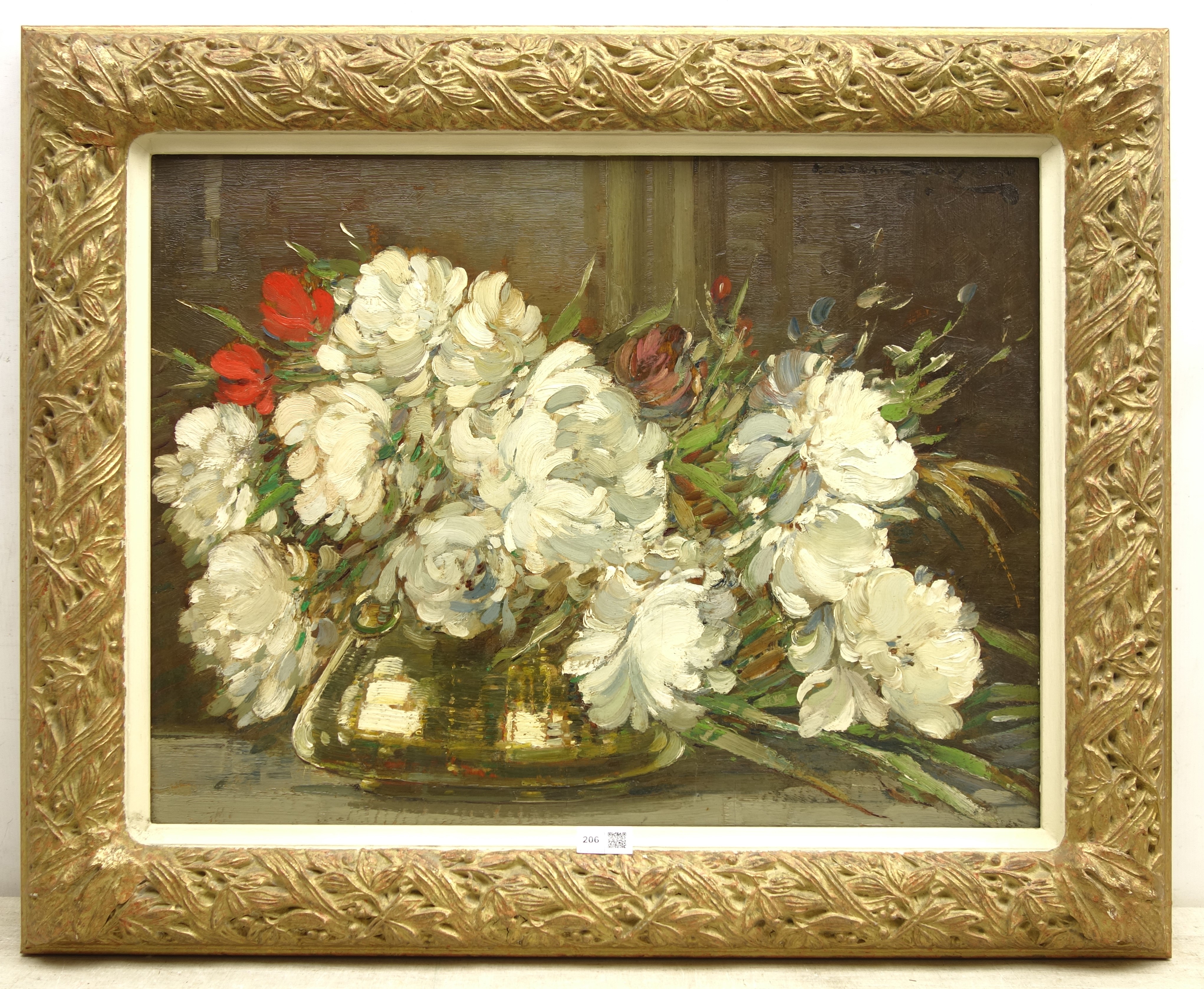 Kershaw Schofield (British 1872-1941): Still Life Bowl of Flowers, - Image 2 of 2
