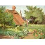 Maud Hall Neale (British c1870-1950): Cottage Garden,