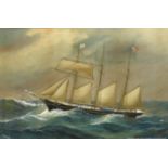 Reuben Chappell (British 1870-1940): 'Trevellas of St Agnes', Port of Hayle' - Ship's Portrait,
