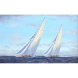 James Miller (British 1962-): 'Velsheda & Astra'- J Class Yachts,