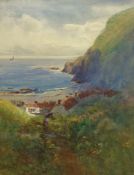 Thomas Swift Hutton (British c1860-1935): Looking over Seaton Garth Staithes,