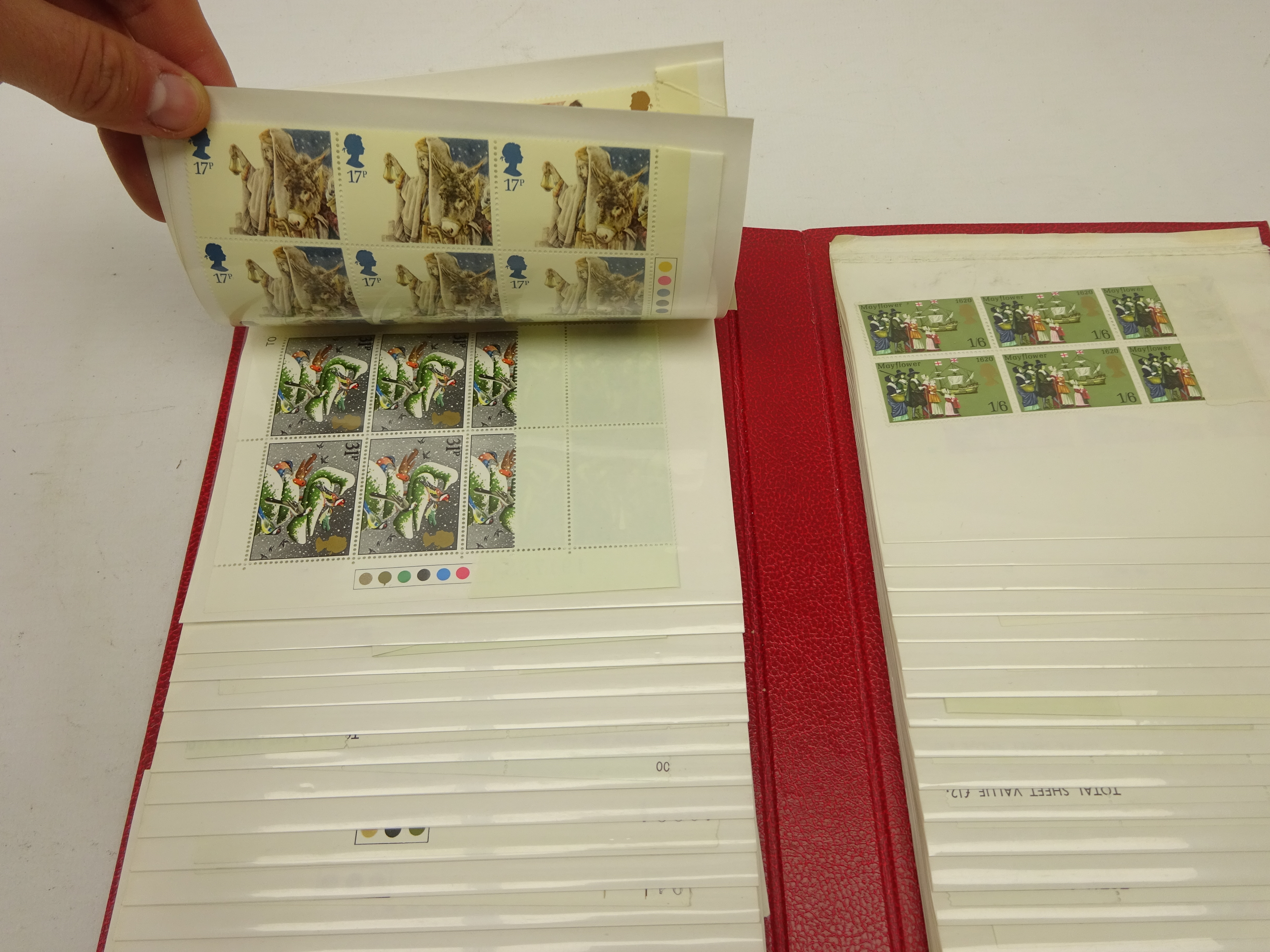 Collection of 1970's, pre and post decimalisation blocks of stamps, - Image 2 of 6