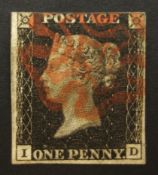 Great Britain Queen Victoria penny black stamp,