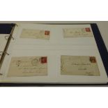 Thirty Queen Victoria penny red stamps on covers,