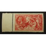 Great Britain King George V mint five shilling 'seahorse' stamp,