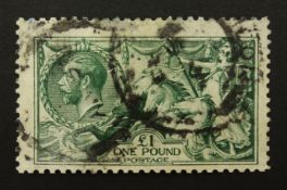 Great Britain King George V (1913) used one pound 'seahorse', S.G.