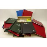 Various empty stamp albums/folders,