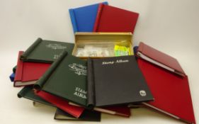 Various empty stamp albums/folders,