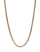 9ct gold snake chain necklace, hallmarked, approx 8.