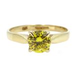 9ct gold round golden citrine ring, hallmarked Condition Report Approx 2.