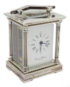 Silver cased small carriage clock by Charles Frodsham, limited edition No.