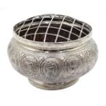 Military Interest - silver rose bowl with regimental battle honour crests inscribed 'W.O.II B.