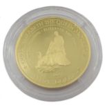 Queen Elizabeth II Jamaica 1995 fifty dollars gold coin,