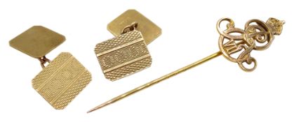 Pair of 9ct gold cufflinks,