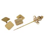 Pair of 9ct gold cufflinks,