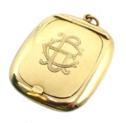 9ct gold compact pendant,