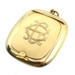 9ct gold compact pendant,