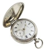 Victorian silver full hunter pocket watch No.