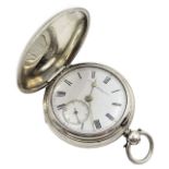 Victorian silver full hunter pocket watch No.