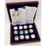 Collection of twelve mostly silver proof coins including Queen Elizabeth II 1998 ten dollars,