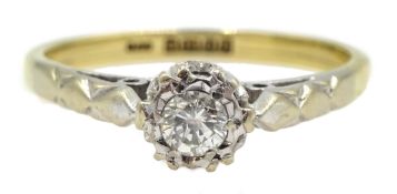 18ct gold single stone diamond ring, hallmarked Condition Report Approx 3.