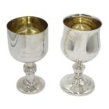 Two silver Royal commemorative goblets - to celebrate the wedding of Princess Anne to Mark Phillips