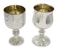 Two silver Royal commemorative goblets - to celebrate the wedding of Princess Anne to Mark Phillips