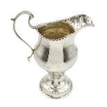 George III silver cream jug, makers mark SM (possibly Samuel Meriton), London 1776, approx 3.