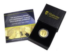 2019 gold quarter sovereign The Moon Landing 50th anniversary,