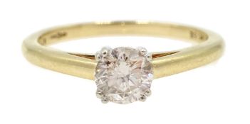 Diamond ring 9ct gold single stone diamond ring, hallmarked, diamond 0.