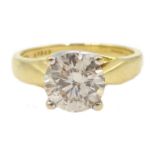 18ct gold single stone diamond ring hallmarked, diamond 1.