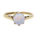 9ct gold single stone opal ring, hallmarked Condition Report Approx 1.