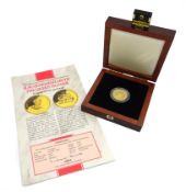 Queen Elizabeth II Barbados 1995 ten dollars gold coin,