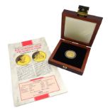 Queen Elizabeth II Barbados 1995 ten dollars gold coin,