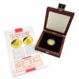 Queen Elizabeth II Vanuatu 1997 one-hundred Vatu gold coin,