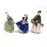 Collection of Royal Doulton figures comprising 'The Orange Lady',
