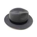 Lock & Co. grey felt fedora, size 7 1/4, 59, L Condition Report <a href='//www.