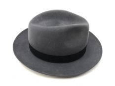 Lock & Co. grey felt fedora, size 7 1/4, 59, L Condition Report <a href='//www.