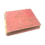 Victorian scrap book containing various cuttings and small greetings cards,