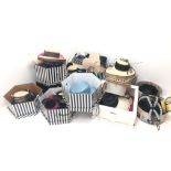 Millinery: large collection of ladies formal hats & and fascinators with a collection of hat boxes