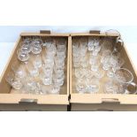 Assorted table glass including a set of six Edinburgh Crystal tumblers, Stuart crystal port glasses,