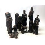 Group of Soul Journeys 'Massai' resin figures and others similar,