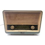 Mid century PYE Continental valve radio in walnut case,