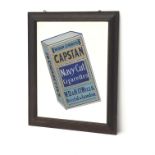 Early 20th century original Capstan advertising mirror in oak frame,