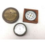 Pocket brass cased Aneroid Barometer,