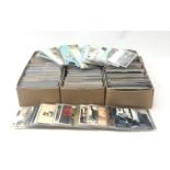 Large quantity of Edwardian and later postcards including transportation, County interest etc,