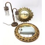 Seth Thomas sunburst clock, L44cm,